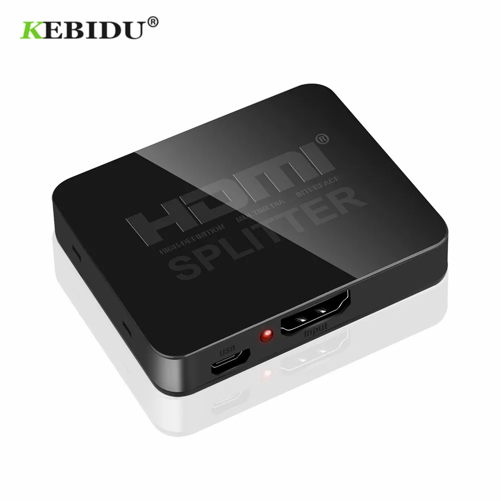 KEBIDU Full HD 1080p HDCP 4K HDMI split ter HDMI Switch Switcher 1X2 split 1 in 2 Out усилитель двойной дисплей для DVD PS3 HDTV