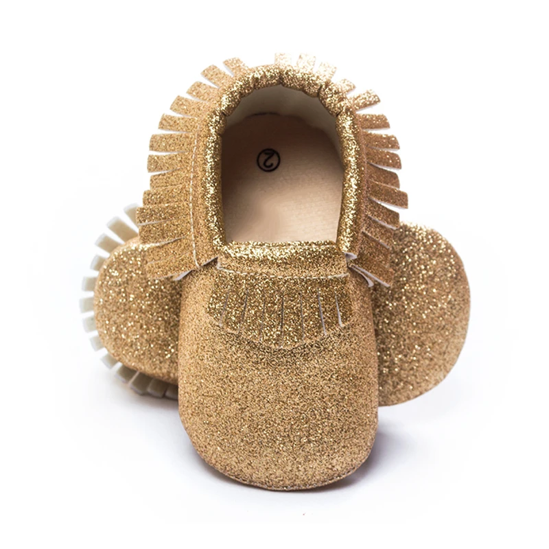 Ботинки на мягкой подошве для новорожденных мальчиков и девочек Мокасины с кисточками детская кроватка, туфли, ползунки
