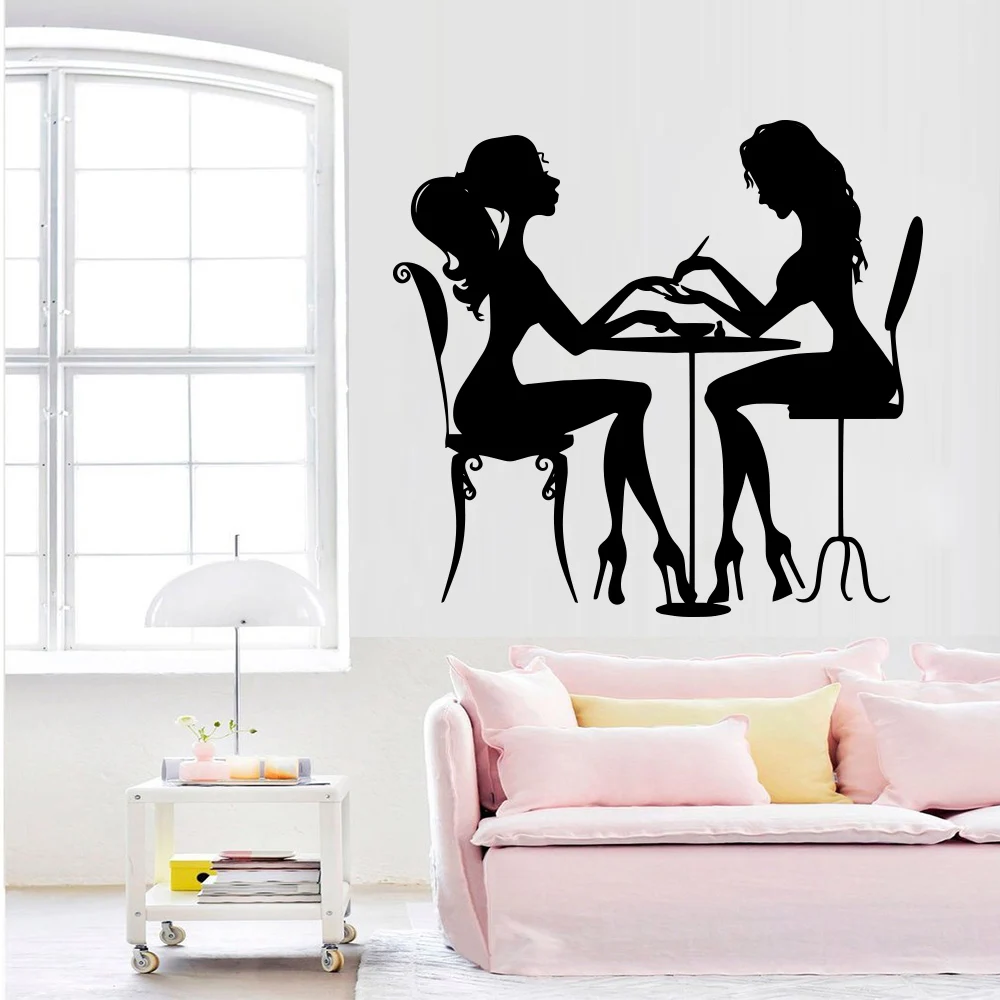 Nail Beauty Salon Vinyl Removable Wall Sticker Wall Decor Art Wall Decals Nail Salons Decoration Accessories Stickers Mural