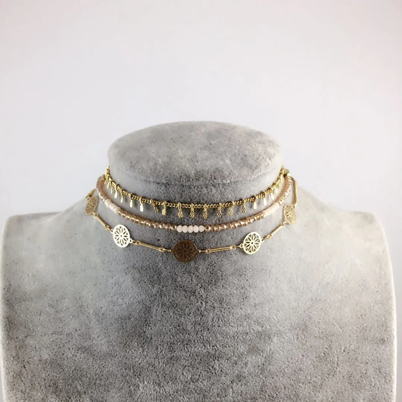 Bohemian Beaded Choker Necklace Sets*