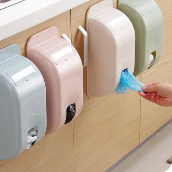 

Plastic Wall-Mounted Garbage Bag Finishing Storage Box Kitchen Bathroom Trash Container PP Bag Extraction Box