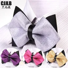 Из 2 предметов Серебряный Твердые галстук-бабочку Свадьба бабочкой noeud Papillon Для мужчин Для женщин полиэстер, шелк pajaritas галстук с бантом женские и мужские галстуки