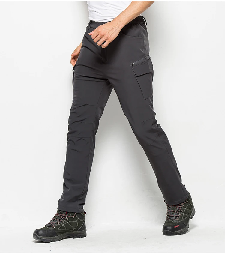 Горные мужские Зимние флисовые штаны для спорта на открытом воздухе водонепроницаемые походные треккинговые походные мужские брюки для альпинизма VA153