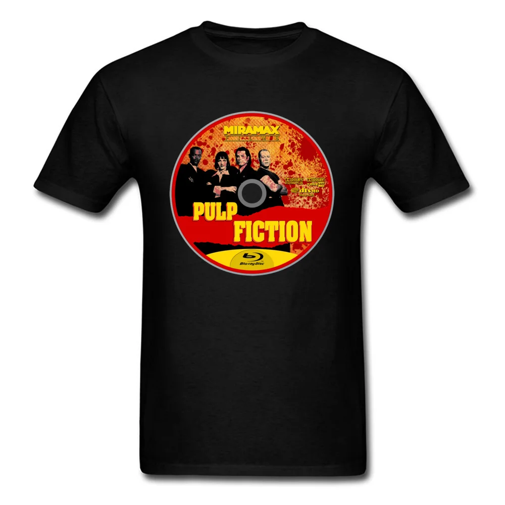 New Arrival Youth T-Shirt O Neck Short Sleeve 100% Cotton Pulp Fiction 7 Tees Fashionable Top T-shirts Wholesale Pulp Fiction 7 black