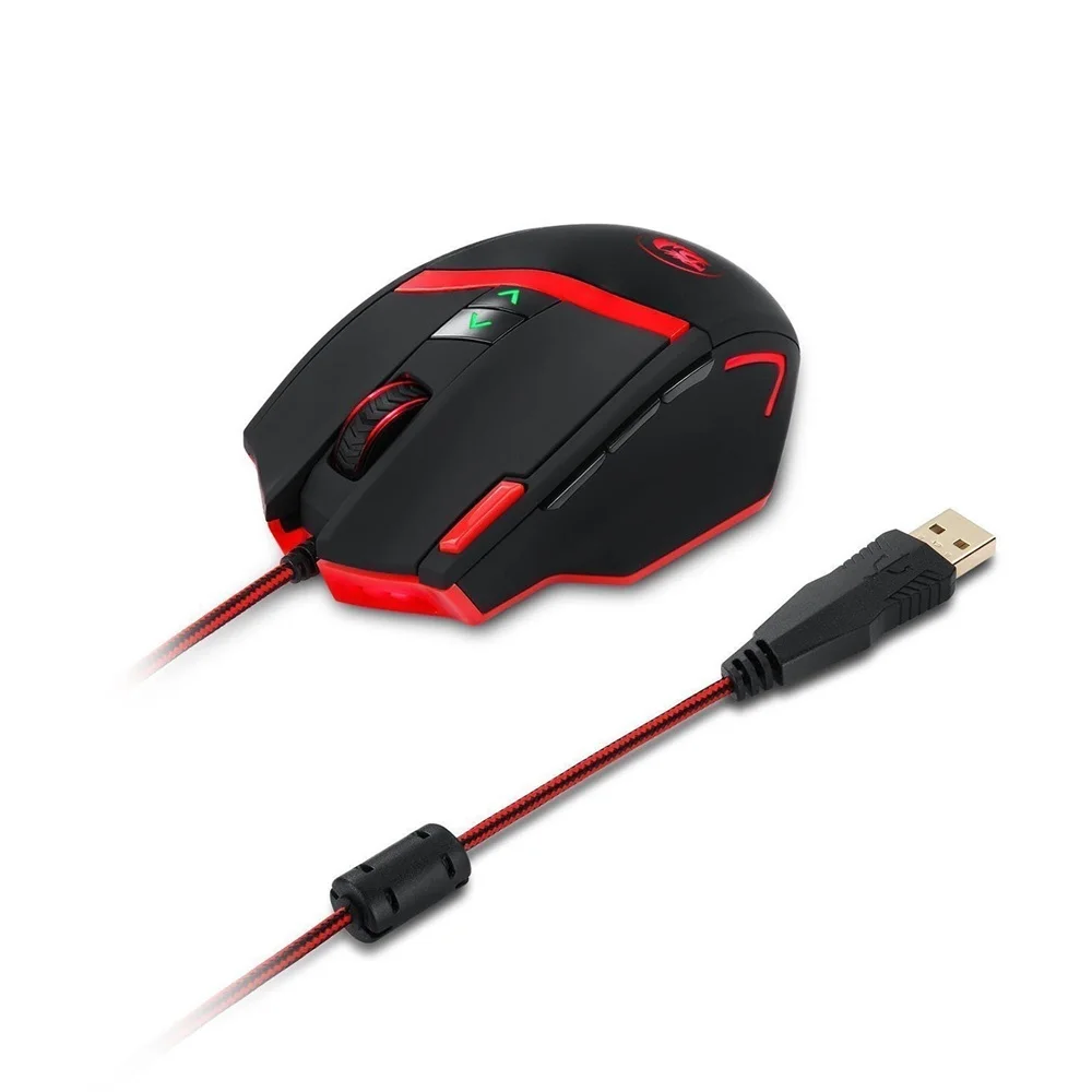 Redragon M801 Mammoth 16400 dpi программируемые кнопки лазерная игровая мышь Эргономичный дизайн для ПК компьютера настольного геймера