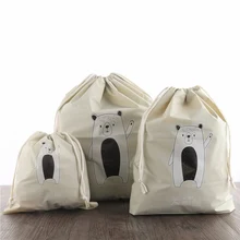 2019New 3pcs Separate Bags Travel Bundle Pocket Set Waterproof Drawstring Clothing Collection PVC Cartoon Shoes Underwear