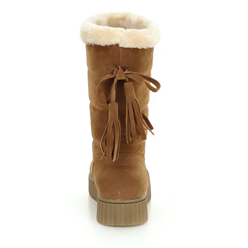 QZYERAI; Новое поступление; теплые зимние ботинки из плюша; женские ботинки; зимние ботинки на плоской подошве с бахромой; теплая женская обувь; размеры 34-43