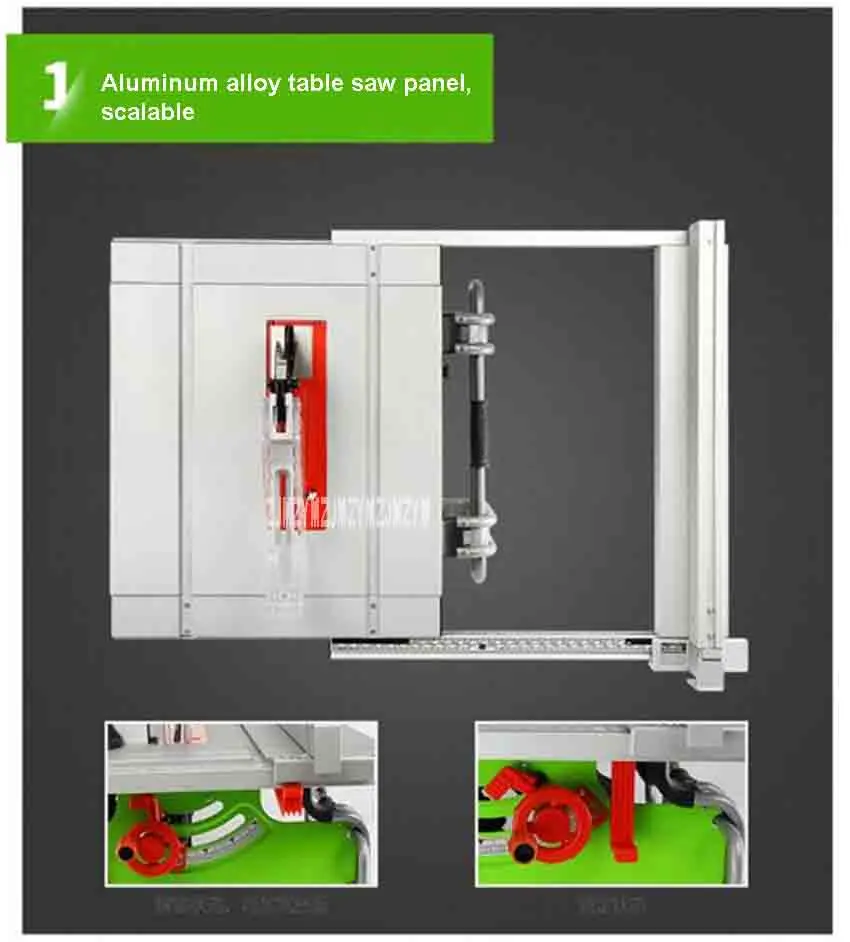 10 дюймов многофункциональный Настольный станок для резки мелкая бытовая деревообрабатывающая Высокая точный раздвижной стол пила 72558 мкФ