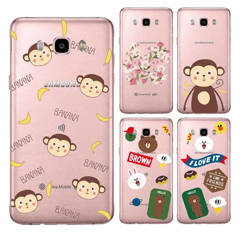 Мягкий прозрачный чехол из ТПУ для Samsung J3 J5 J7 S6 S7 S8 note8 A3 A5 C7 J2prime с принтом кролика и
