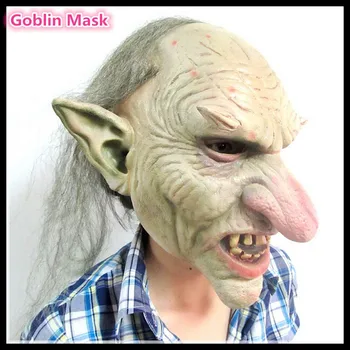 

Free shipping New Halloween Party Cosplay Creepy Goblin Mask Head For Cosplay and Costome, Scary Horror Mask in Computer Game