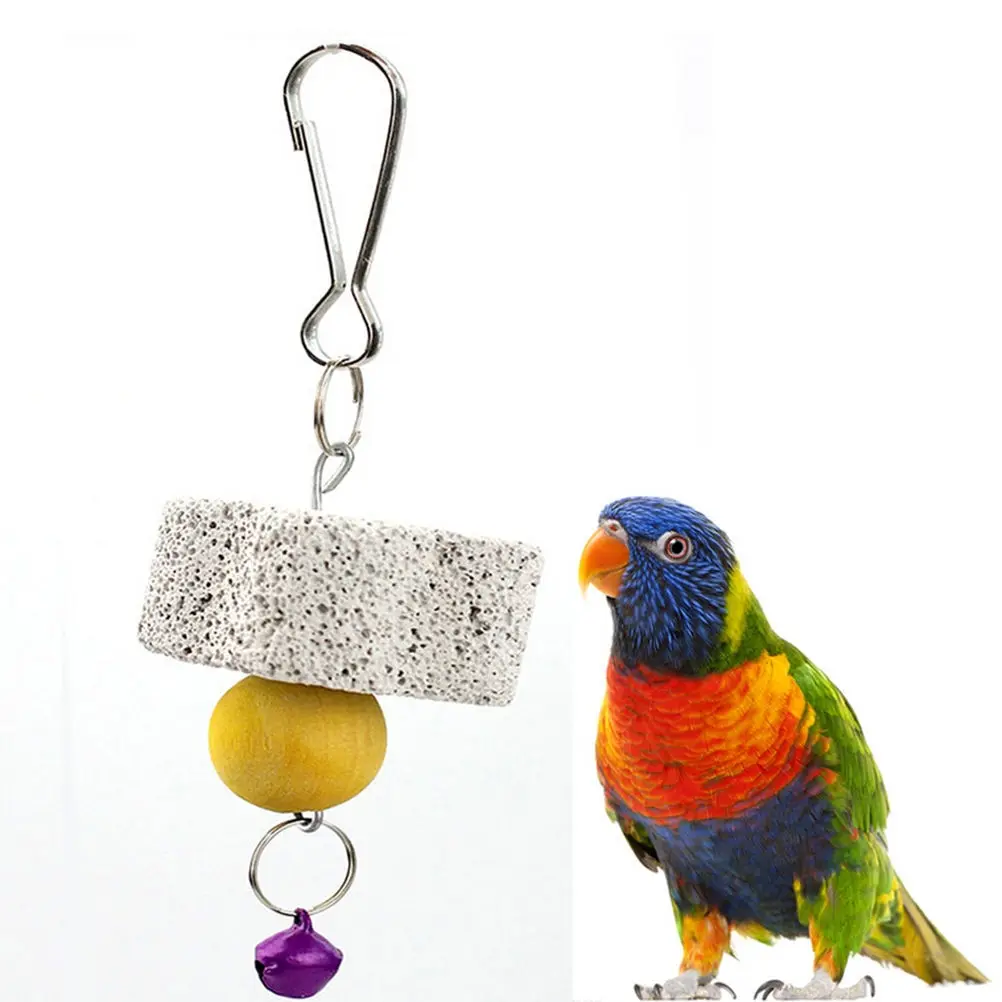 

Parrot Mouth Grinding Stone Cage Toy 4cm Mineral Parrot Mouth Grinding Stone Molar Stone Parakeet Cockatiel Toy