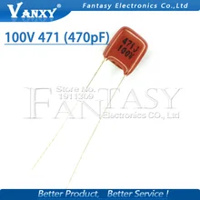 20 шт 100V471J 470PF шаг 5 мм 100 в 471 CBB полипропиленовый пленочный конденсатор