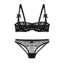 Прозрачное Кружевное сексуальное нижнее белье, кружевной бюстгальтер 1/2 размер чашечки A~ D, сексуальный бюстгальтер с v-образным вырезом и роскошной вышивкой, брендовые дизайнерские бюстгальтеры, нижнее белье