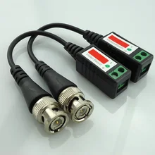 Gakaki Twisted CCTV Balun UTP Passive Transceivers 3000FT Distance UTP Balun BNC Cable Cat5 BNC Connector for Security Camera