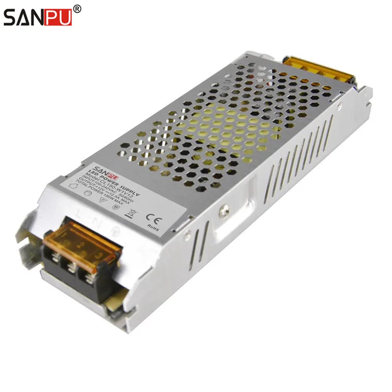 

SANPU SMPS 150W 12V LED Power Supply Unit 12A AC to DC Lighting Transformer Driver 12VDC Converter for Indoor LED Strip Light