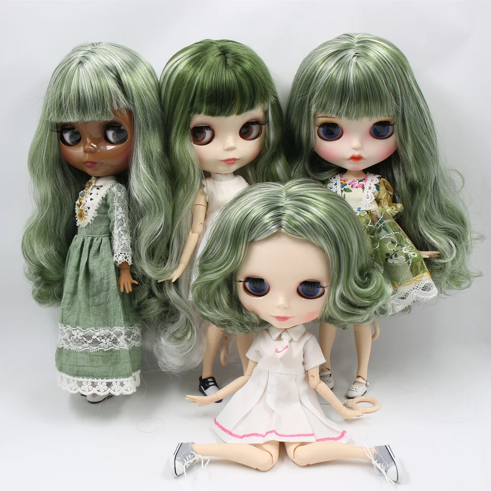 Кукла на заказ ICY DBS Blyth No.BL4299/136 зеленая белая с волосами 1/6 bjd ob24 аниме|Куклы| |