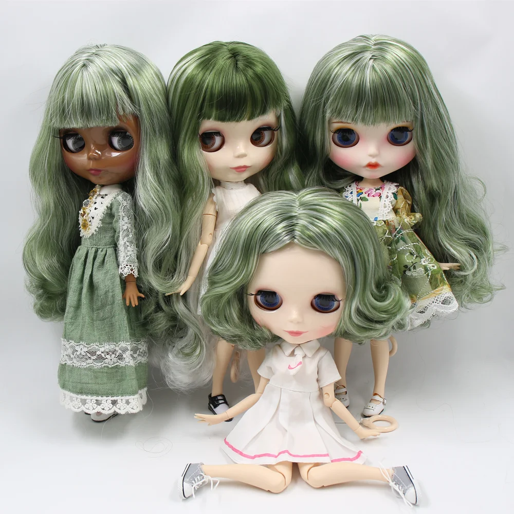 

ICY Nude Blyth Custom Doll No.BL4299/136 Green mix White hair 1/6 bjd,pullip,licca,jerryberry