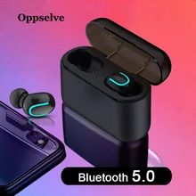 Oppselve Bluetooth 5,0 наушники TWS беспроводные наушники стерео громкой связи Наушники blutooth спортивные наушники с двойным микрофоном