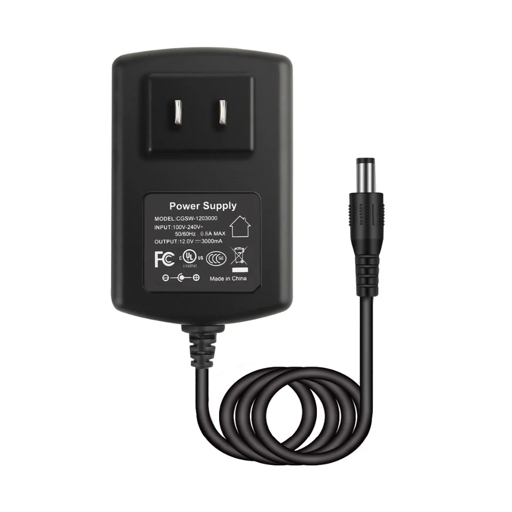 AC to DC 12V 3A 36W Power Supply Adapter Wall Charger Switching Transformer for LED Strip Switches HUB Router Cameras (1)