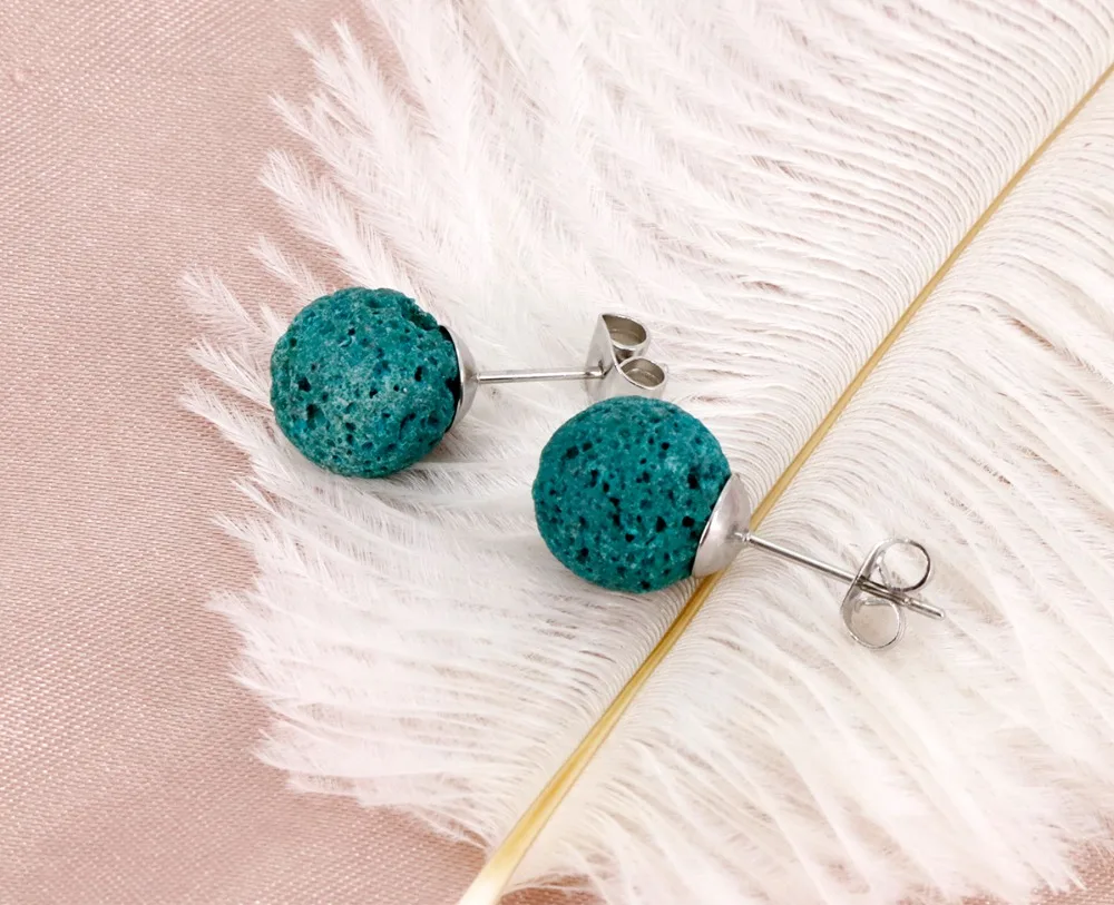 ZP-SS002-5 Lava Diffuser Earrings