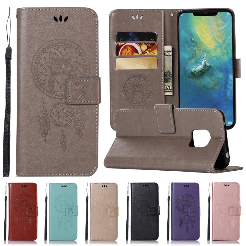 

Luxury Leather Wallet Case For Coque Huawei Mate 20 Pro Case Flip Cover 3D Owl Phone Case For Huawei Mate 20 Pro Cover