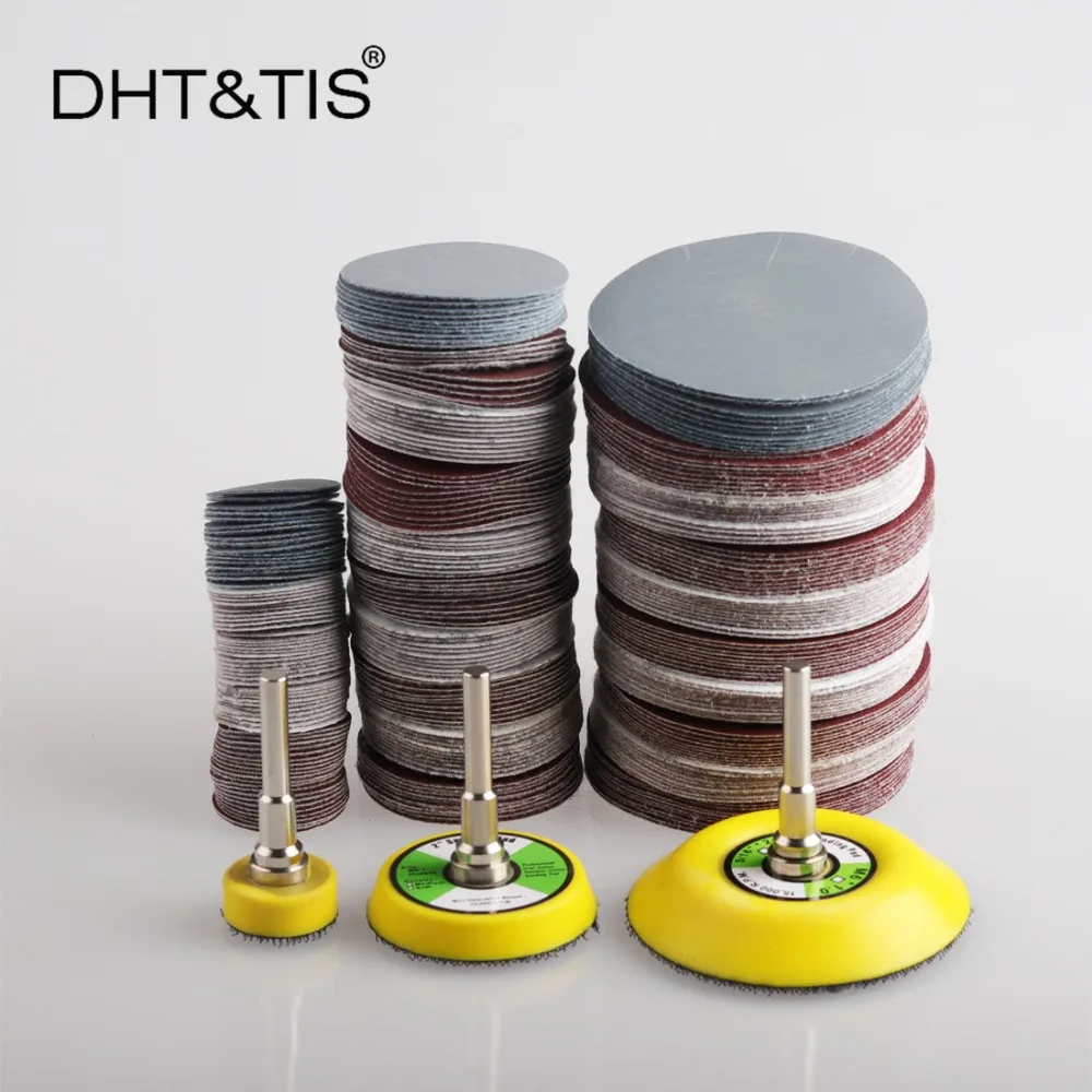 Круглые абразивные наждачные диски DHT & TIS 100 шт. от 1 до 3 дюймов + 6 мм хвостовик
