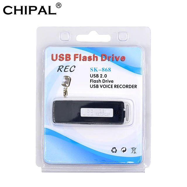 CHIPAL USB Flash Driver 8GB Digital USB Voice Recorder Mini Dictaphone WAV Audio Recording Pen USB Flash Drive Gravador de voz