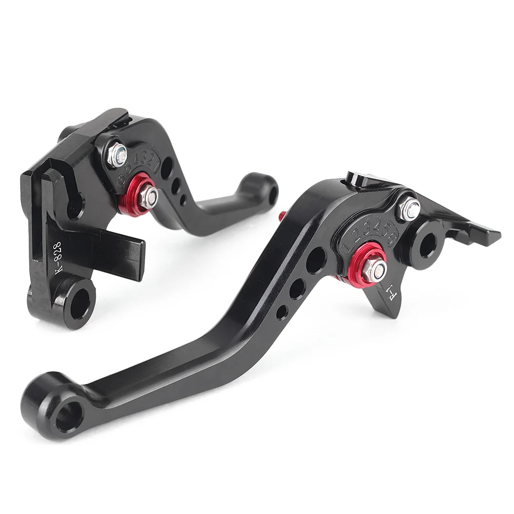 CNC Motorbike Short Adjustable Brake Clutch Levers For Kawasaki Ninja ZX6R ZX636R ZX6RR Z1000 ZX12R ZZR600 ZX9R Motorcycle Spare Parts Accessories Aluminum Alloy, Aftermarket