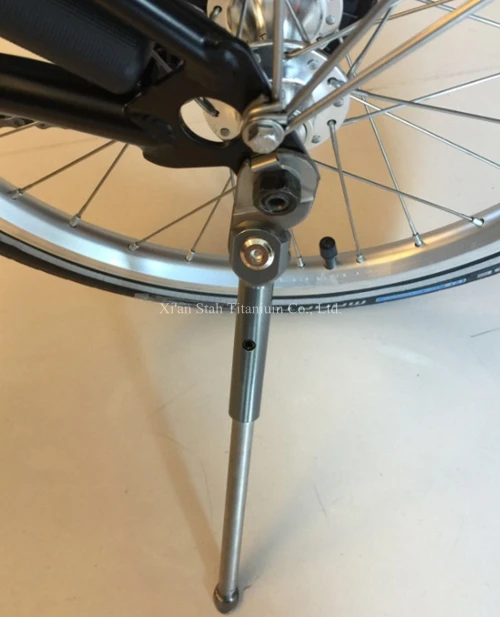 Titanium Tc4 Bicycle Kickstand Strong 85.2g Modified Nodamage To Rim