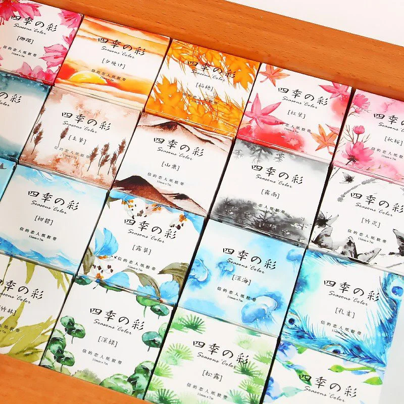 

7M Cute Kawaii Flowers Leaf Washi Tape Colorful Decorative Adhesive Tape DIY Masking Tape For Decoration Dairy Scrapbooking