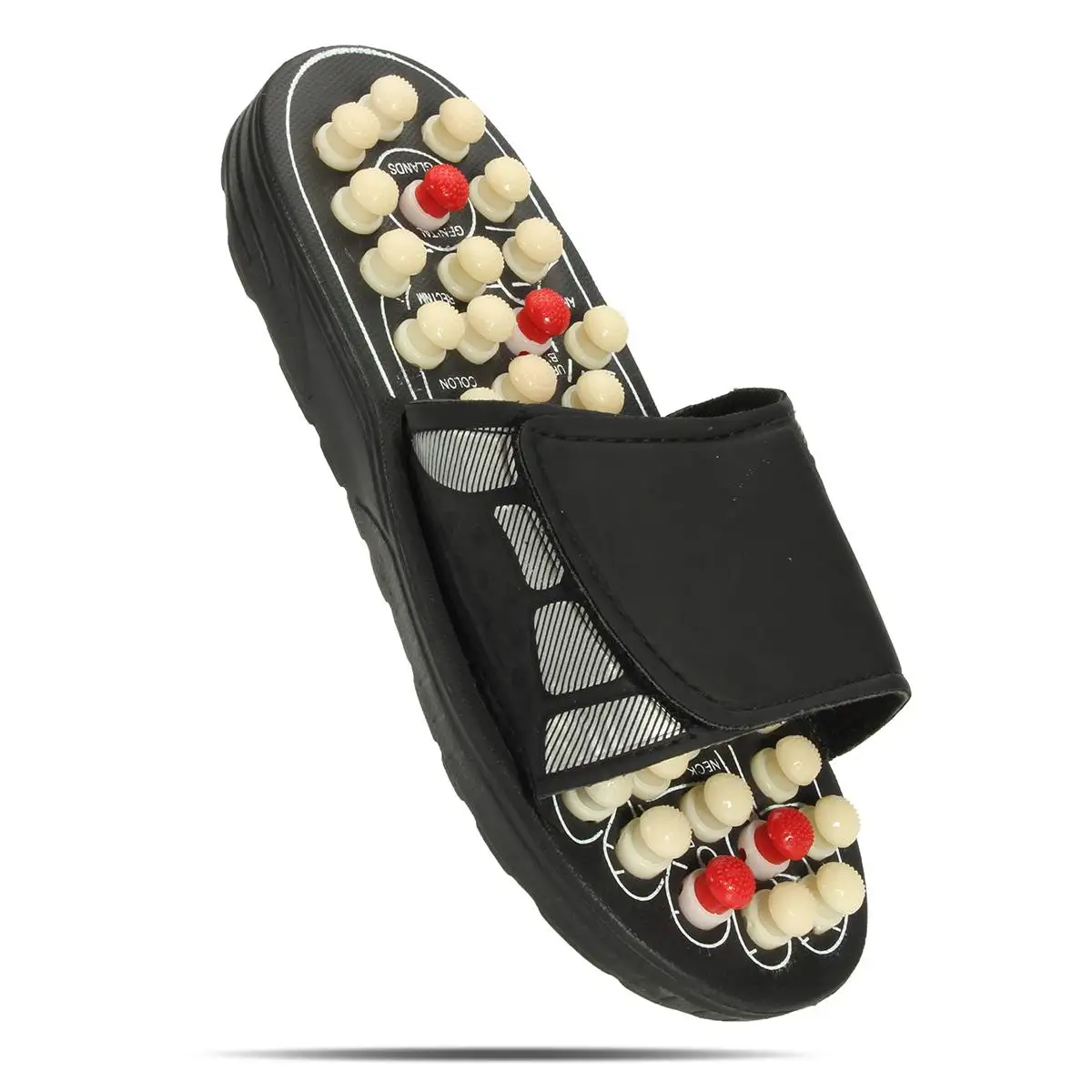 Online Unisex 1 par de sandalias médicas zapatillas masajeadoras de pies para hombres mujeres reflexología acupresión cuidado de los pies zapatos de masaje de acupuntura
