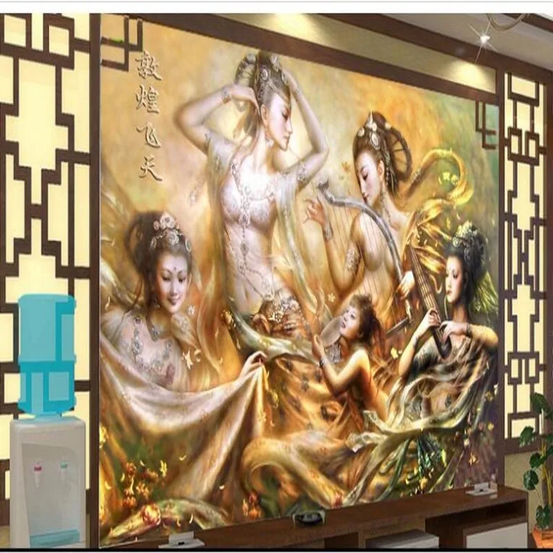 

wellyu Custom large - scale murals nostalgia retro hand - painted marble flower paintings entrance porch wall wallpaper