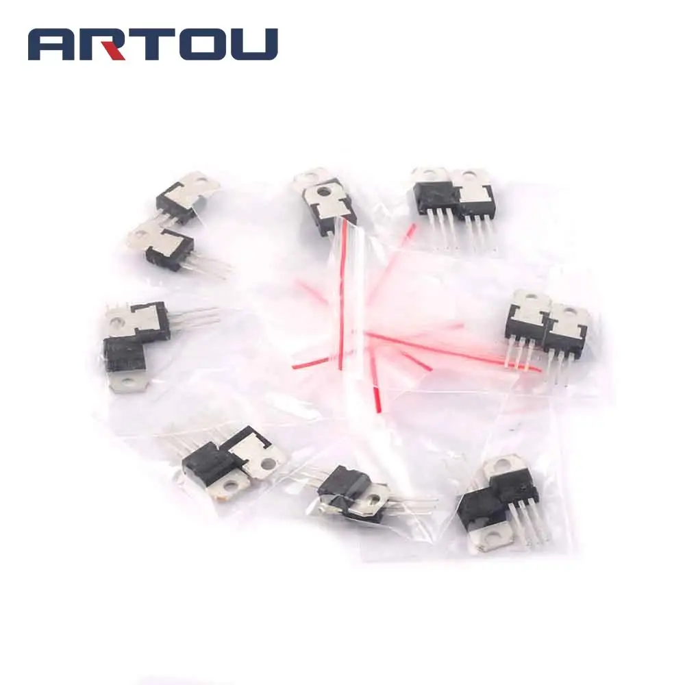 2PCS/EAHC ALL 8value8*2=16PCS 7805 7809 7812 7815 7905 7912 7915 LM317 to-220 transistor kit