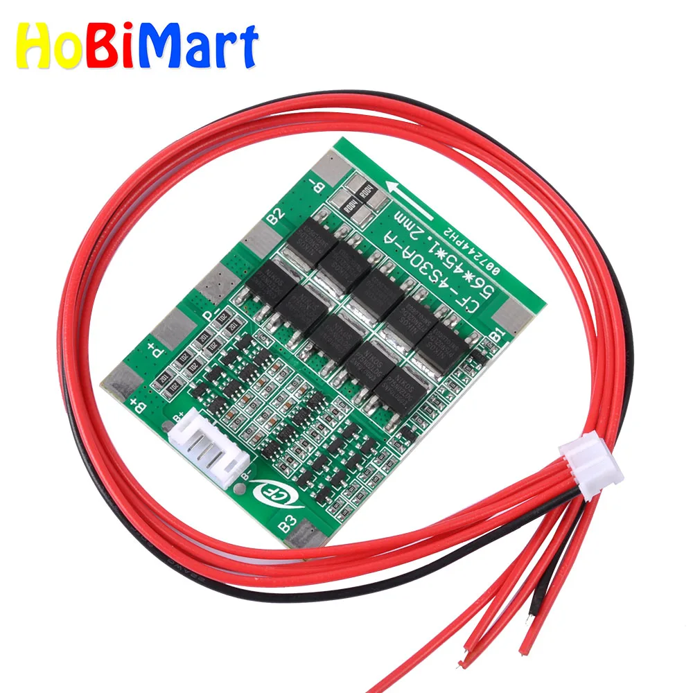 

1set 4S 30A 14.8V Li-ion Lithium 18650 Battery BMS Packs PCB Protection Board Balance Integrated Circuits #Hbm0173