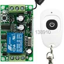 DC12V 1ch rf Беспроводной Мини реле приемника удаленного Пульты ДУ для игровых приставок для света переключатель с белый окно передатчик/Garage Дверные рамы
