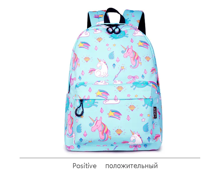 WINNER School Backpack Cartoon Rainbow Unicorn Design Water Repellent Backpack For Teenager Girls School Bags Mochila (15)