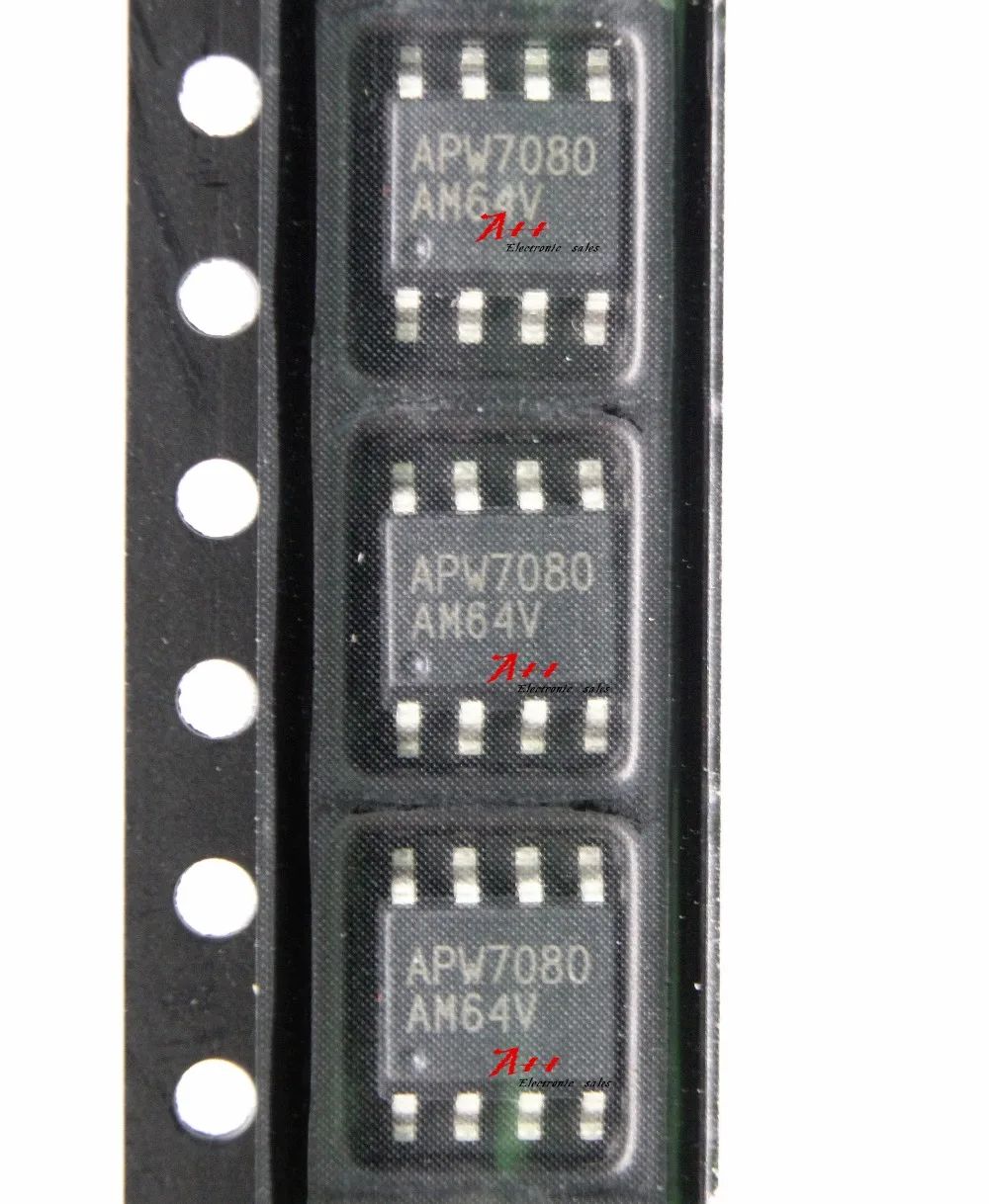 10 шт. APW7080 ЖК-дисплей чип мощности IC лапками углублением SOP-8 APW7080KAI | Электронные