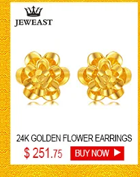 JLZB 24K Pure Gold Earring Real AU 999 Solid Gold Earrings Beautiful Gypsophila Upscale  Classic Fine Jewelry Hot Sell New 2020