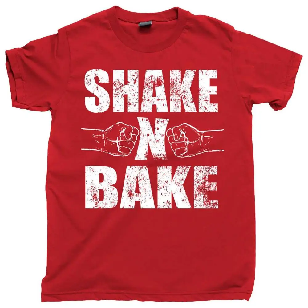 Мужская футболка с надписью Shake and Bake Talladega Nights: The Ballad of Ricky Bobby Movie Usa Однотонная 2019 |