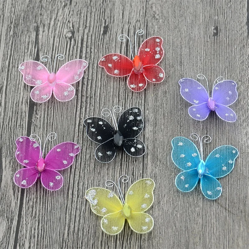 

New 20pcs 3D color silk butterfly PVC wall stickers home kitchen multi-purpose decorative crafts children's baby toys