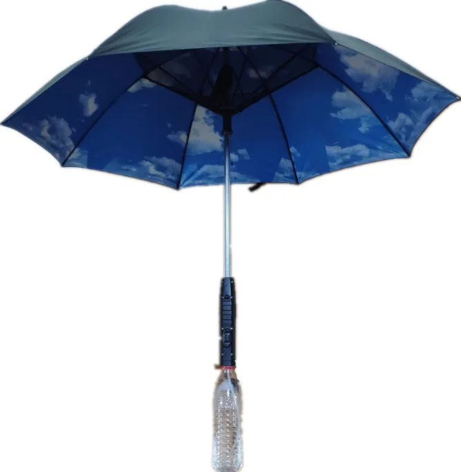 Straight Handle Walking Stick Umbrella 8 Bone Umbrella Stand Rain and Rain Dual-use Anti-Skid Sunshade Cane Retractable Umbrella