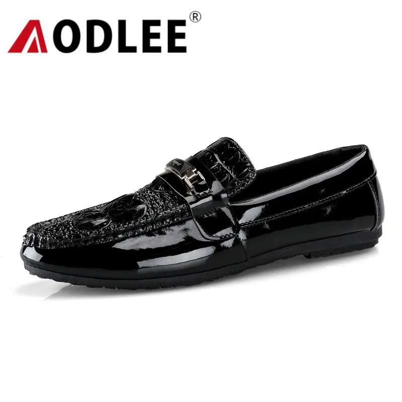 

AODLEE Men Loafers Leather Shoes Mens Driving Moccasins Autumn Male Shoes Casual Men Footwear Flats Men Shoes Leather Sneakers