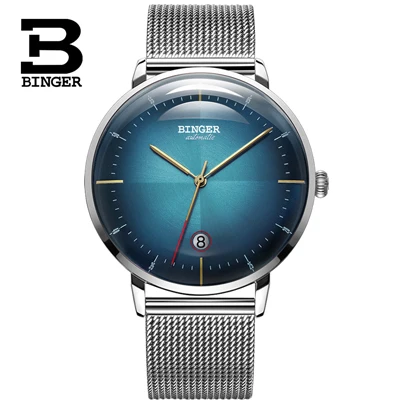 Швейцарские мужские часы Бингер люксовый бренд автоматические механические мужские часы сапфир Япония Импорт Move Мужские t reloj hombre B5086 - Цвет: 2