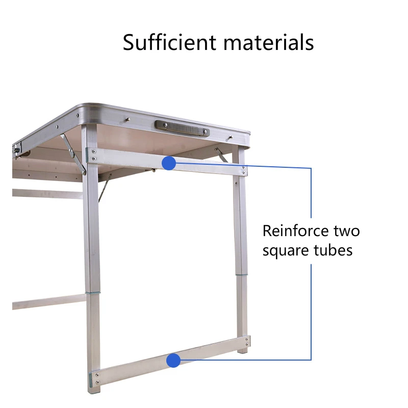  Outdoor Foldable Simple Table with Stool Portable Ultralight Metal Desk Multifunction Camping Dinin