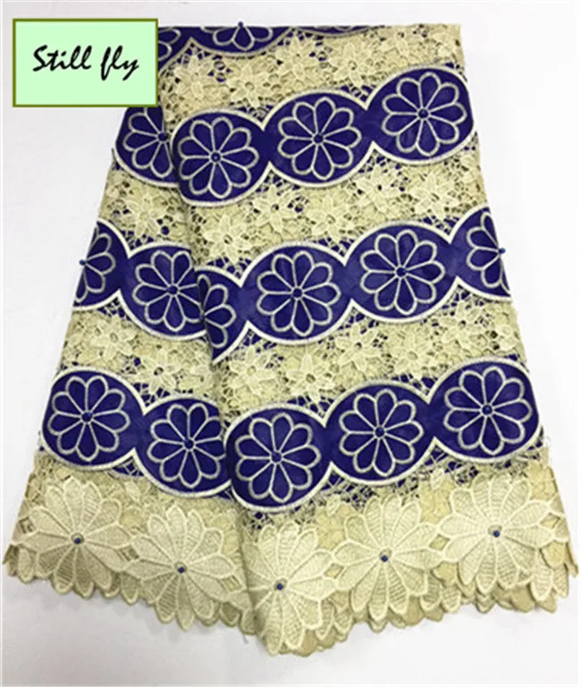 Африканская морская парча ткань высокого качества африканская Базен riche getzner с бусинами африканская гипюровая кружевная ткань 5 ярдов/партия P-200