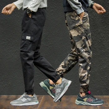 

Multi-pocket Harlan tooling men jogger Camouflage high street cargo casual pants loose streetwear fashion hip hop trousers mens