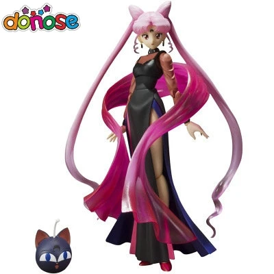 Black Lady with evil Luna-P  Anime figure S.H. Figuarts - Sailor Moon Action Figure  different Poses Collectible Kids Toy  15cm