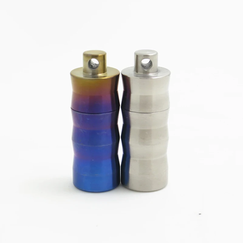 

Mini Titanium Alloy Sealed Capsule Pill Box Outdoor EDC Waterproof Canister