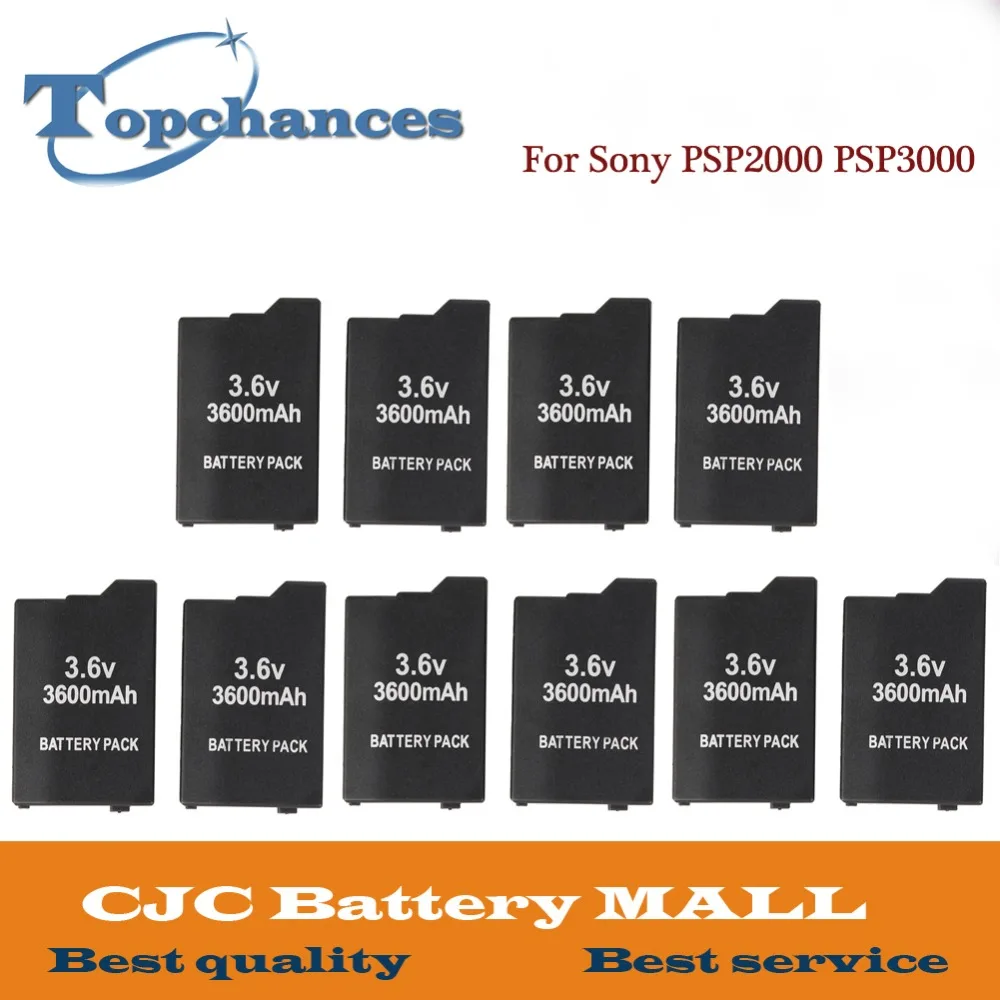 Оптовая продажа 10 шт. 3 6 В 3600 мАч Сменный аккумулятор для Sony PSP2000 PSP3000 PSP 2000 3000