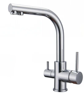 

2015 Kitchen Faucets New Dual Holder Single Hole None Torneira Faucets Two Spouts Drinking Water Tap Three Way Faucet for Filter